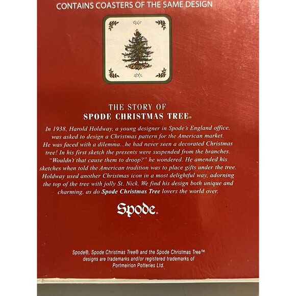 New Sealed Pimpernel Spode Christmas Tree Coasters 6pc - Picture 7 of 9